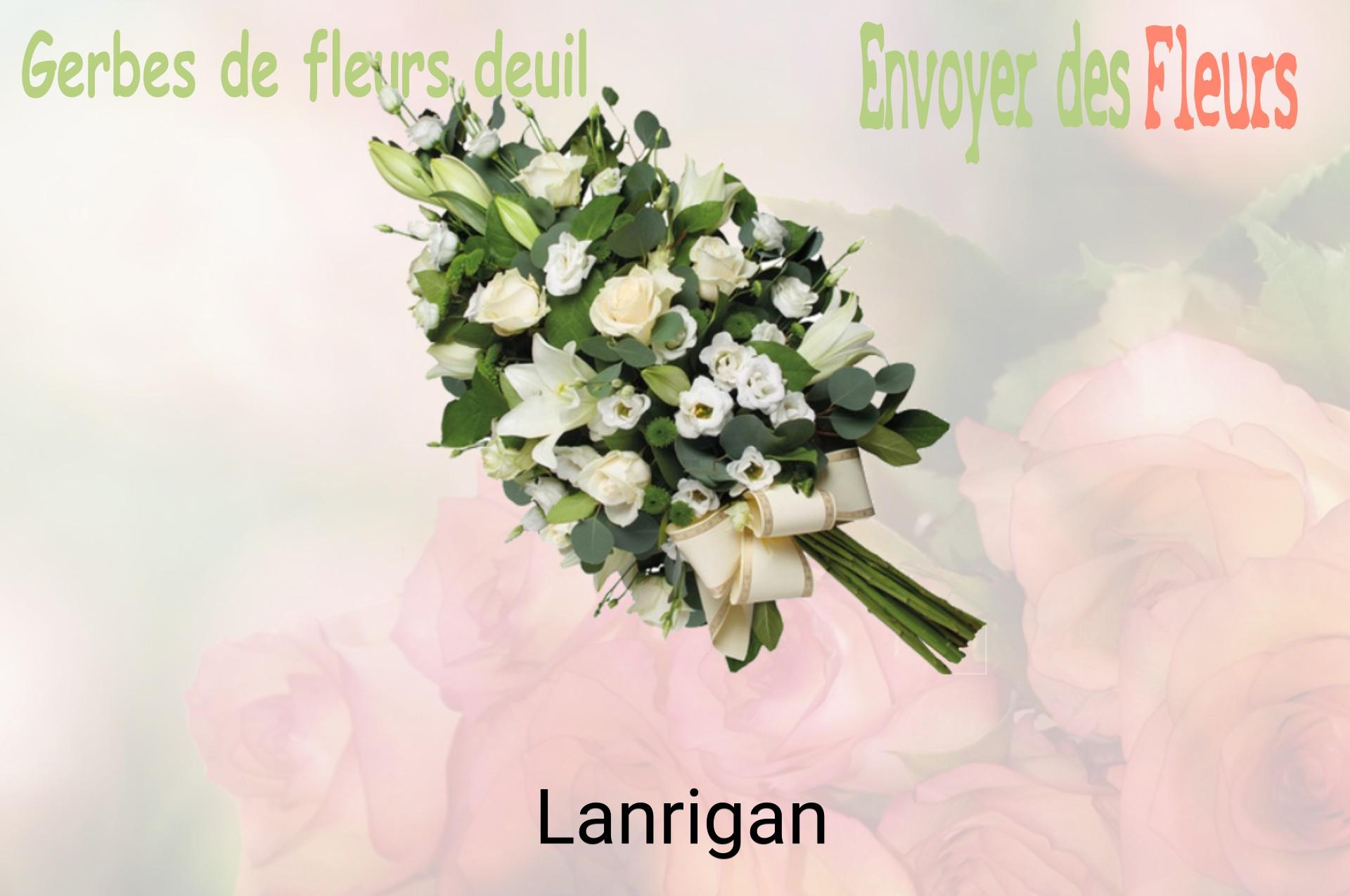 Gerbe de fleurs de deuil livrée à Lanrigan